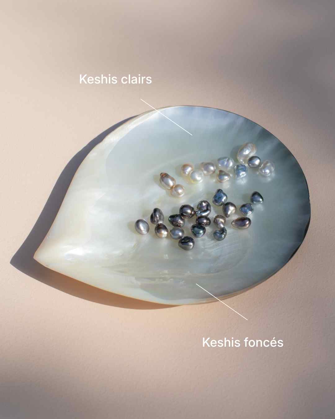 PARCI PARLÄ - Collier JOY grigri palmier, perle keshi Tahiti